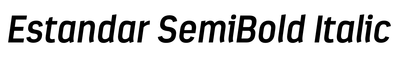Estandar SemiBold Italic